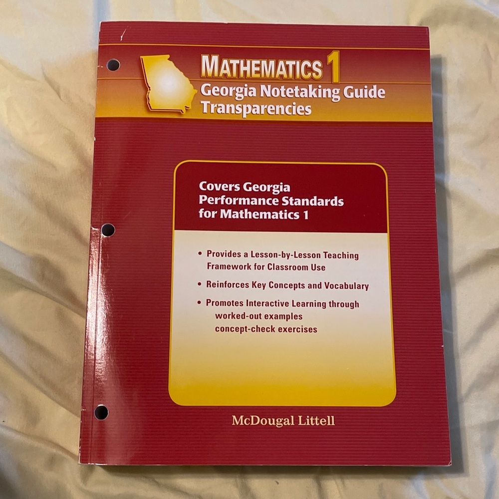 Mathematics 1 Georgia Notetaking Guide Transparencies McDougal Littell Book